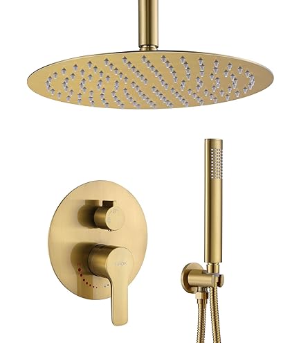 Amazon.co.jp: ゴールドシャワー蛇口セット タブスパウト付き 高圧バス